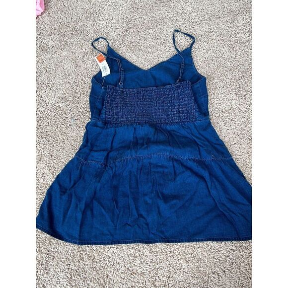 NWT Old Navy Denim look V-neck cami tank top tiered XS - Picture 3 of 5